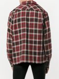 split front plaid shirt