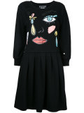 cartoon face print dress 