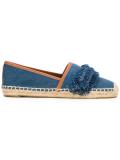 fringed denim espadrilles