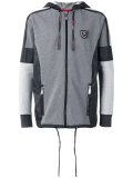 panelled hooded sweatshirt