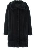 hooded fur coat 