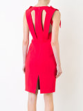 v-neck fitted dress
