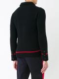 ribbed detailing zipped cardigan