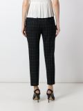 cropped checked trousers