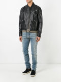 distressed slim-fit jeans