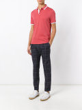 contrast-hem polo top