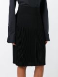 knee length pleated skirt
