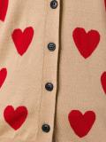 intarsia red cardigan