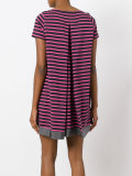 striped A-line dress