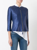 cropped paneled jacket