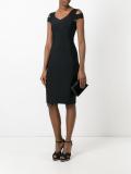 strappy shoulder fitted dress