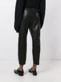 elasticated waistband cropped trousers