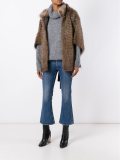 cashmere belted fur jacket 