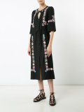cut-out detail buttoned dress