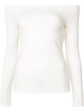 off-shoulders longsleeved blouse