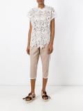 floral embroidered cut-out top