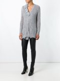 ruffled detail cardigan 