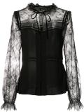 sheer longsleeves blouse