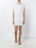 multi strand collar cape dress