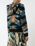 printed hooded top