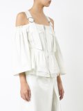 gathered cut-out blouse 