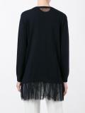 sheer ruffled detailing jumper