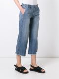 raw hem cropped jeans