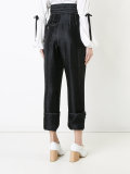 contrast stitch trousers 