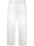 flared cropped trousers