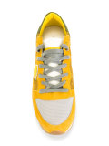 panelled lace-up sneakers