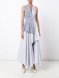 striped asymmetric skirt