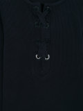 lace-up blouse