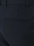 pinstriped tailored trousers