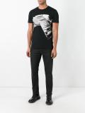 guitar print T-shirt