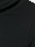 scalloped turtleneck top