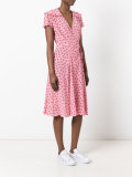 star print wrap dress