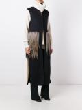 bicolour long vest