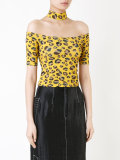 printed choker top 