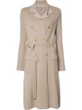 double breasted knit trenchcoat