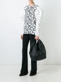 'Squiggle Print Exaggerated Sleeve'罩衫