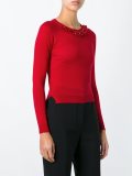 embellished neck jumper