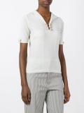 knitted v-neck top