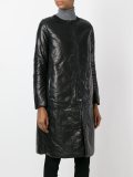 leather zip coat 