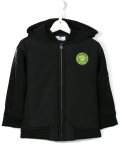 logo patch hooded jacket