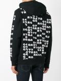 numbers print hoodie