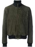 zipped leather jacket 