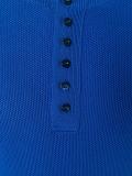 buttoned crew neck jumper