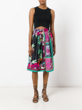 printed A-line skirt 