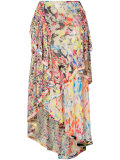 printed asymmetric skirt 