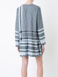 Keffiyeh jacquard V-neck dress